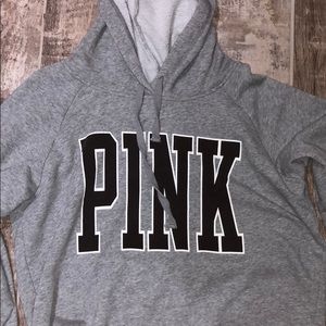 PINK gray hoodie